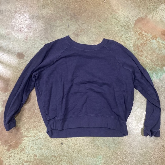 J. Crew Tops - Navy j.crew sweat shirt. Size large